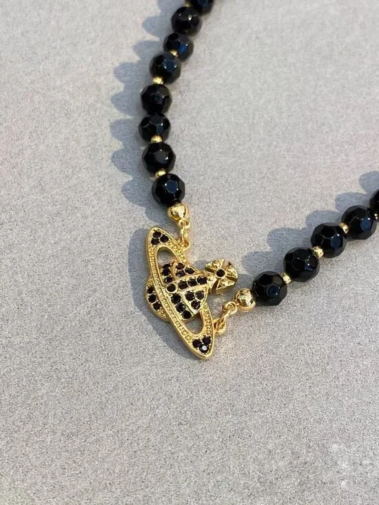 Vivienne Westwood Black & Gold Choker - Picture 9 of 9